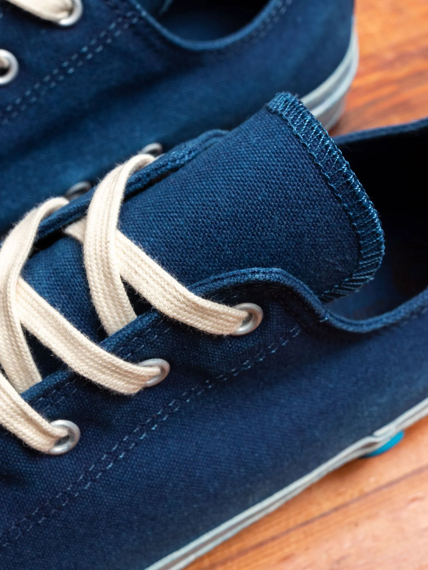 01JPB Low Top Sneaker in Natural Indigo Overdye