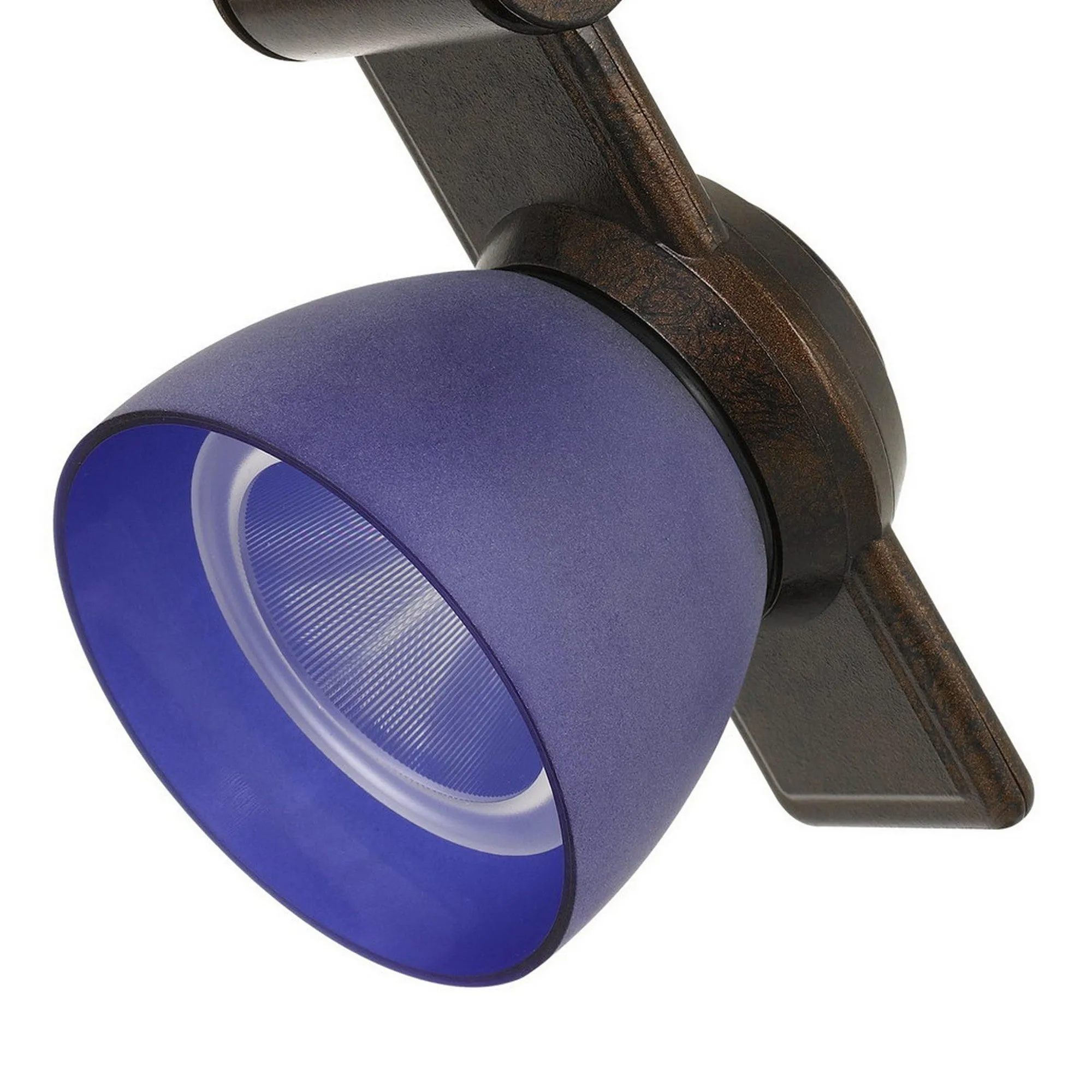 12W Integrated Metal & Polycarbonate LED Track Light (Bronze & Blue)