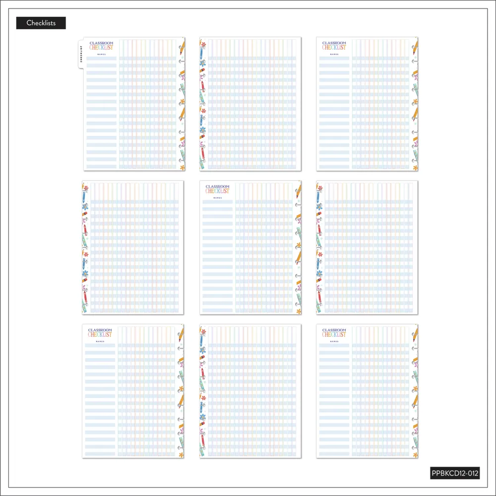 2024 Classroom Brights Teacher Happy Planner Box Kit - Classic Teacher Layout - 12 Months