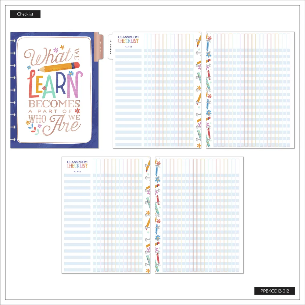 2024 Classroom Brights Teacher Happy Planner Box Kit - Classic Teacher Layout - 12 Months