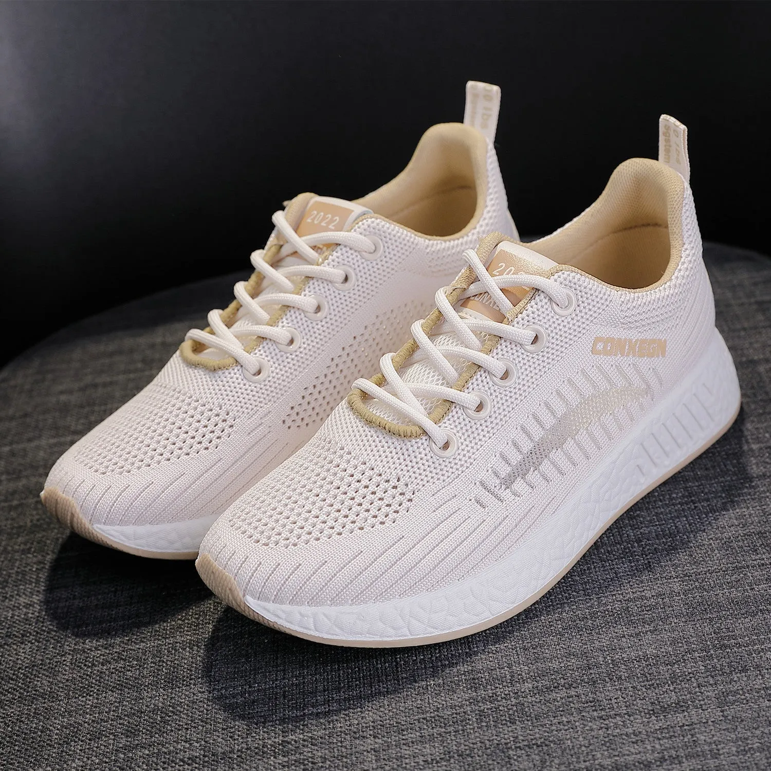 2024 New Style Breathable Fly-woven Fashion Fashionable Comfortable Soft-soled Loafer Sneakers Running Shoes Dancing Lazy Shoes