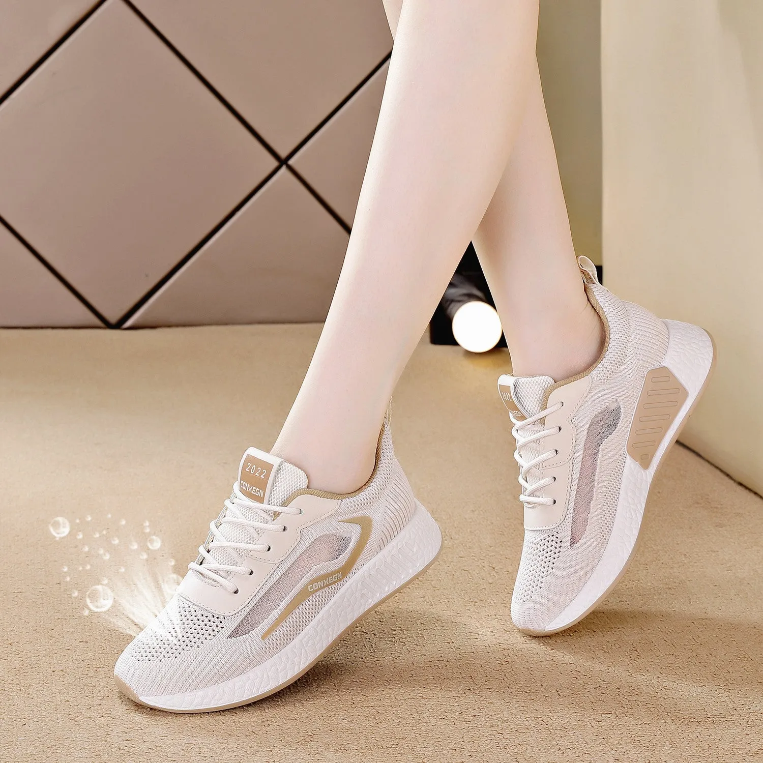 2024 New Style Breathable Fly-woven Fashion Fashionable Comfortable Soft-soled Loafer Sneakers Running Shoes Dancing Lazy Shoes