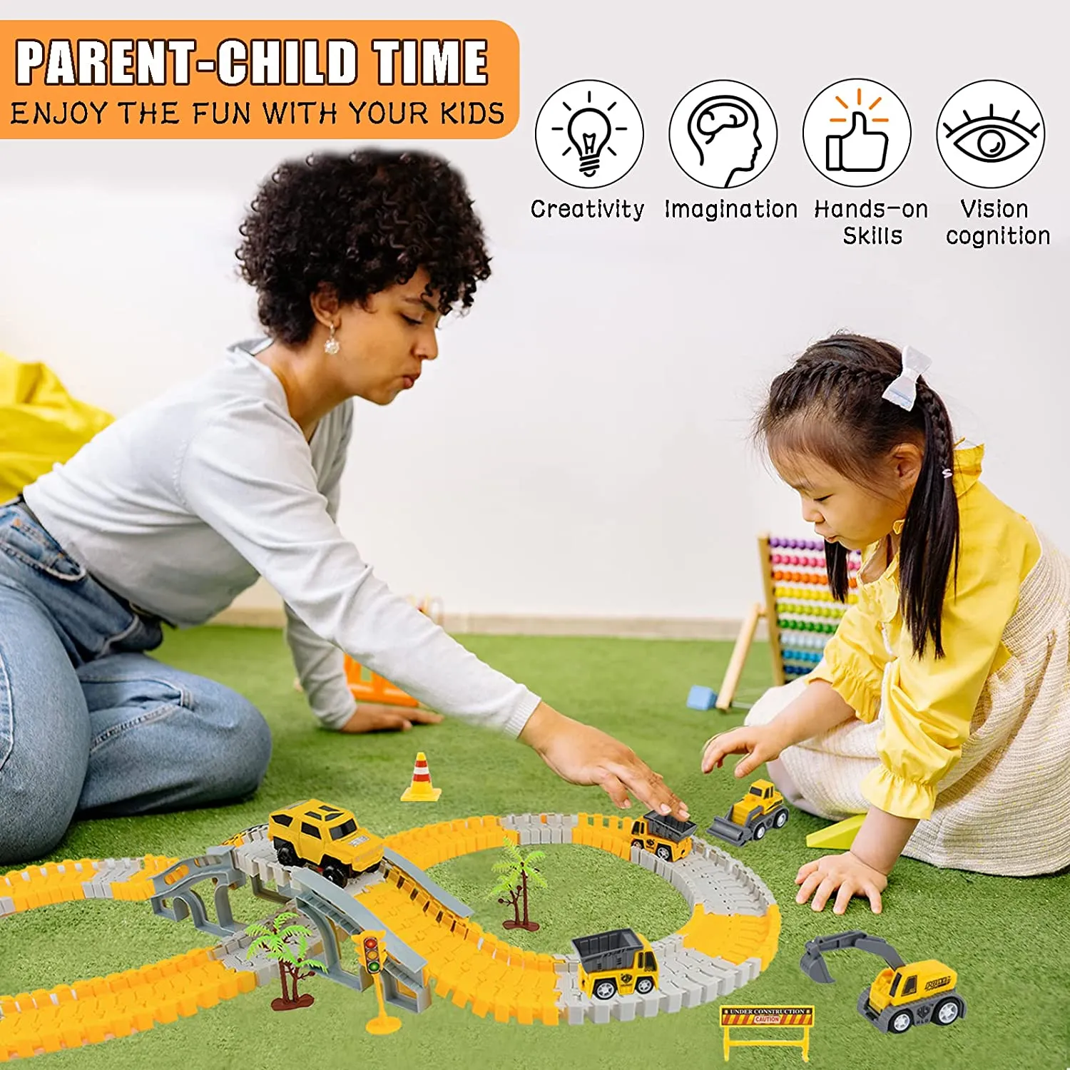 205Pcs Kids Toys Construction Tracks Track Set