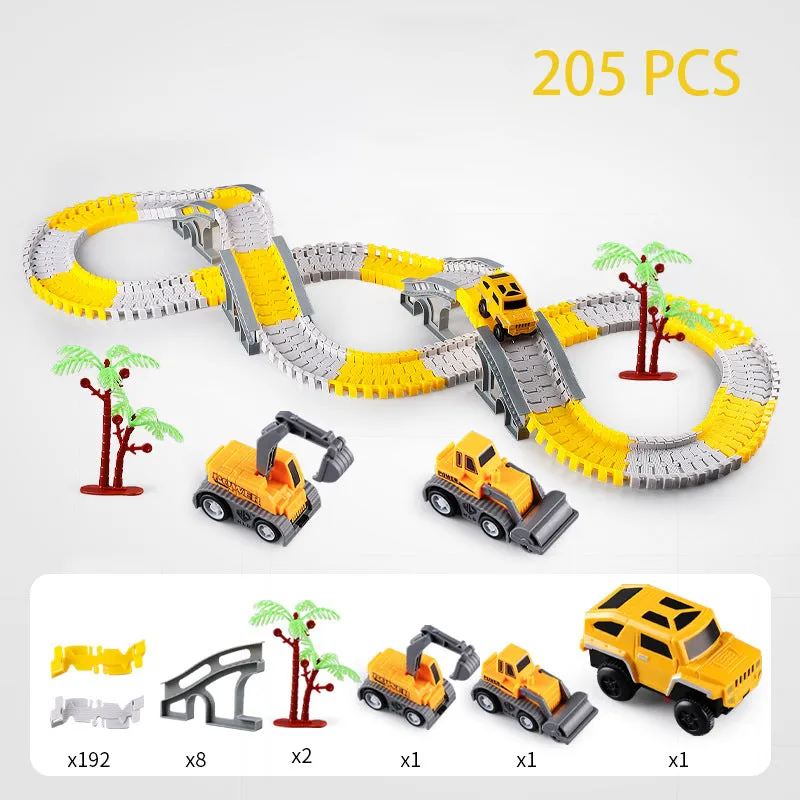 205Pcs Kids Toys Construction Tracks Track Set