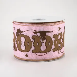 2.5" Rodeo Western Ribbon: Light Pink (10 Yards)