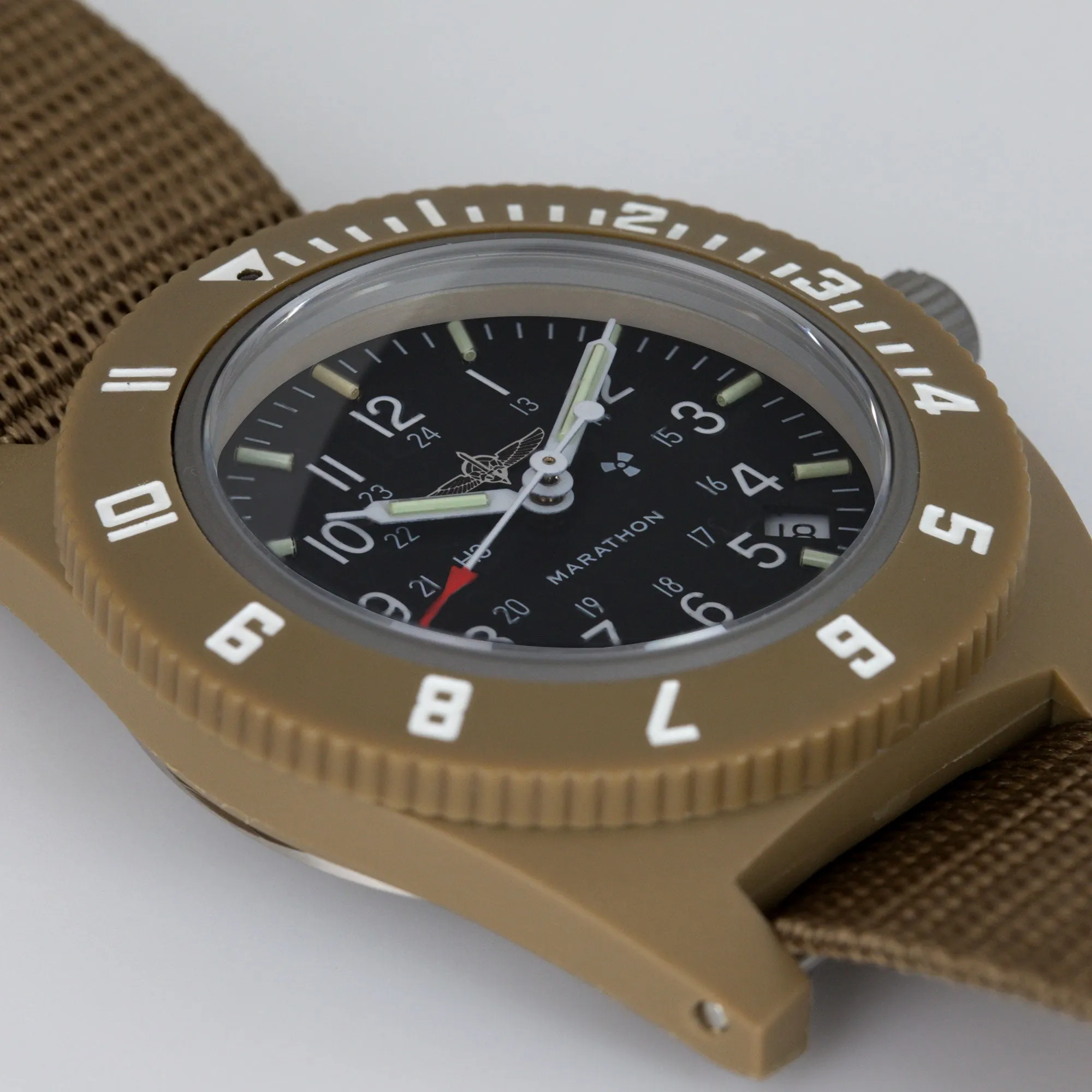 41MM OFFICIAL DUVDEVAN DESERT TAN PILOT'S NAVIGATOR WITH DATE (QUARTZ)