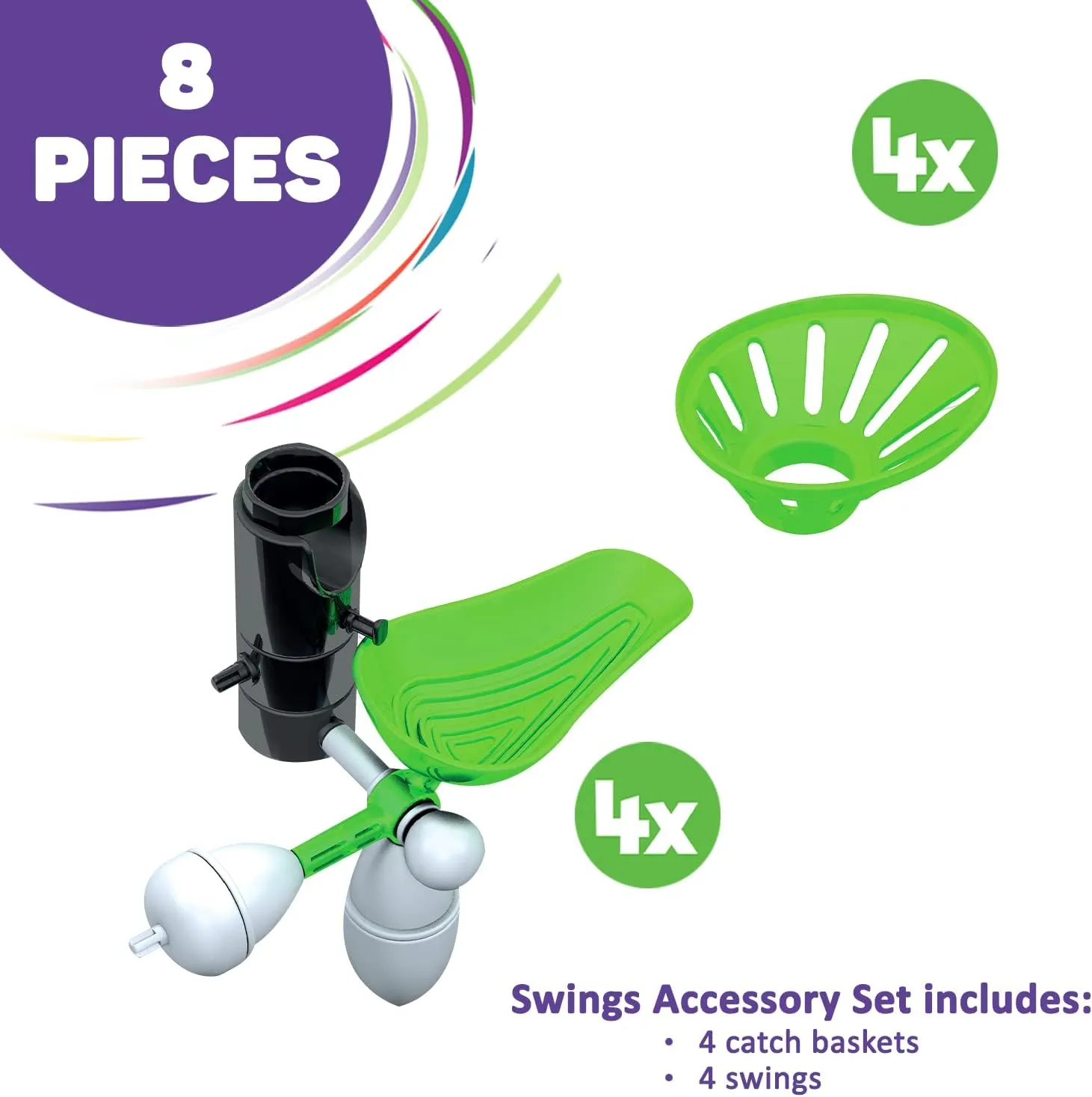 Accessory, Rails Swings & Catches Add-On Set, 8 pieces