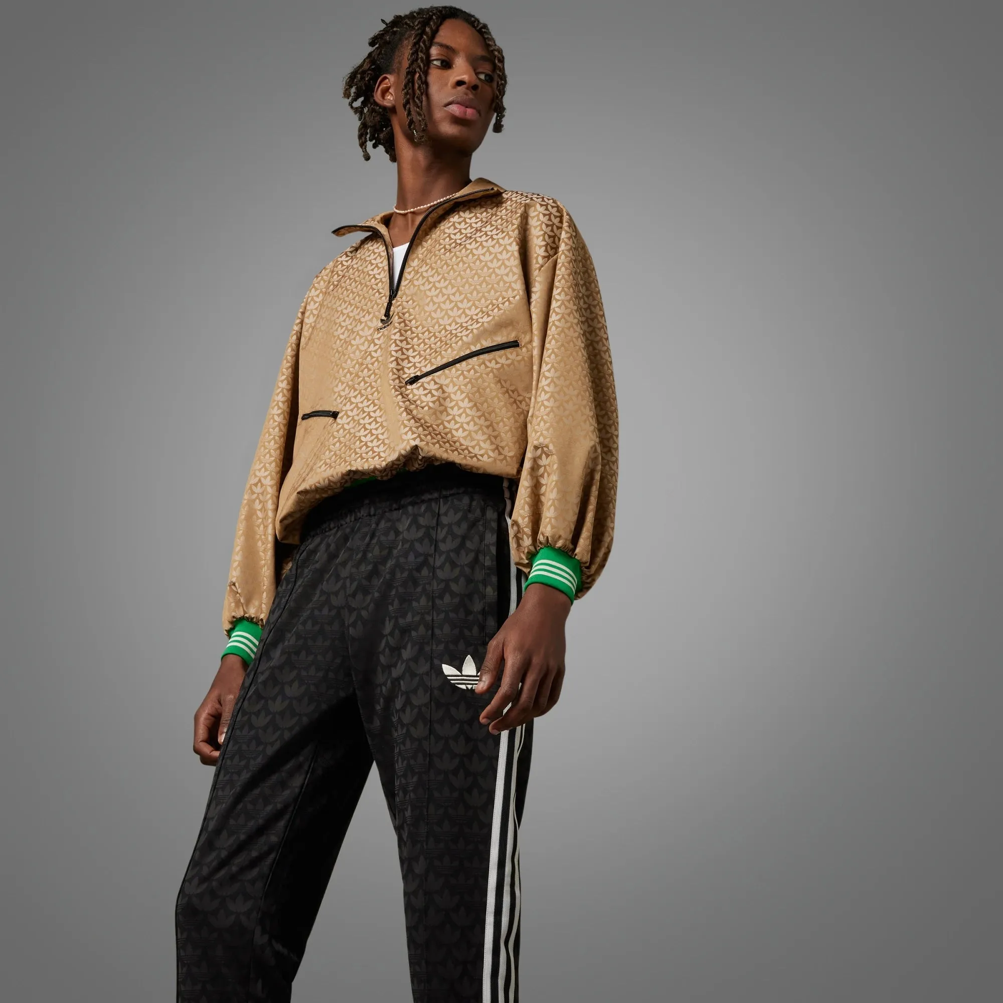 Adidas Originals | ADICOLOR 70S MONOGRAM TRACK PANTS  { BLACK