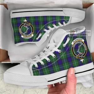 Alexander Tartan High Top Shoes with Family Crest