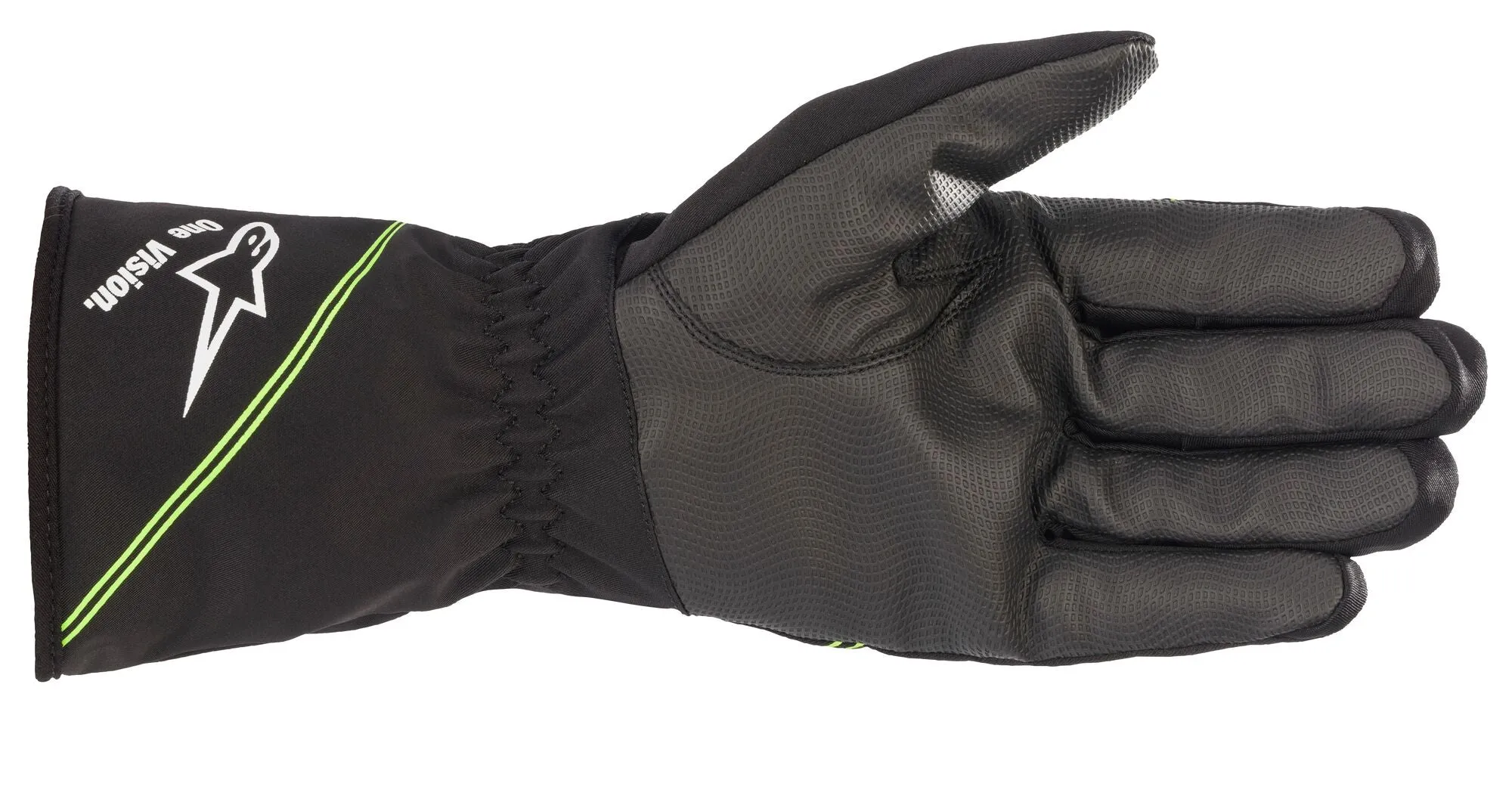 ALPINESTARS 3542321_167_L Karting YOUTH rainproof gloves TEMPEST v2 WP, black/green fluo, Size L