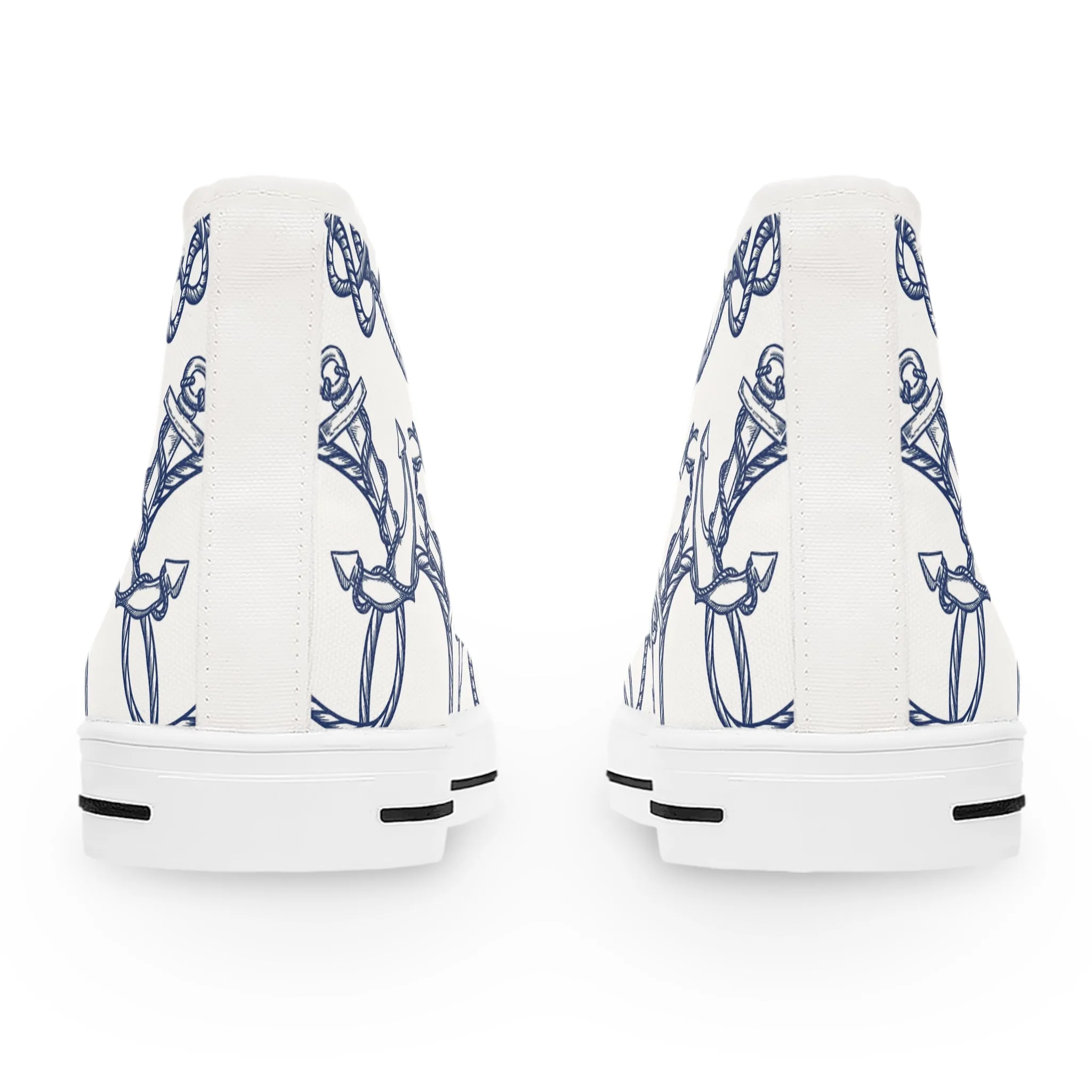 Anchor and Ropes Women's High Top Sneakers