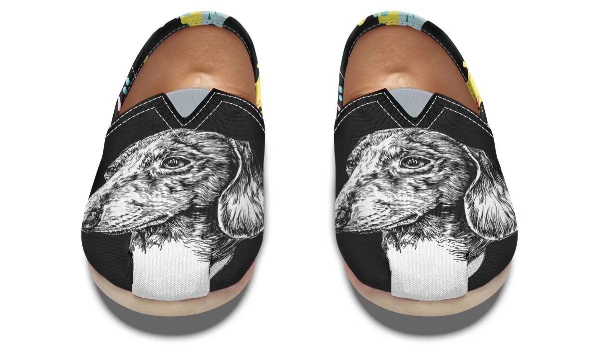 Artsy Dachshund Casual Shoes