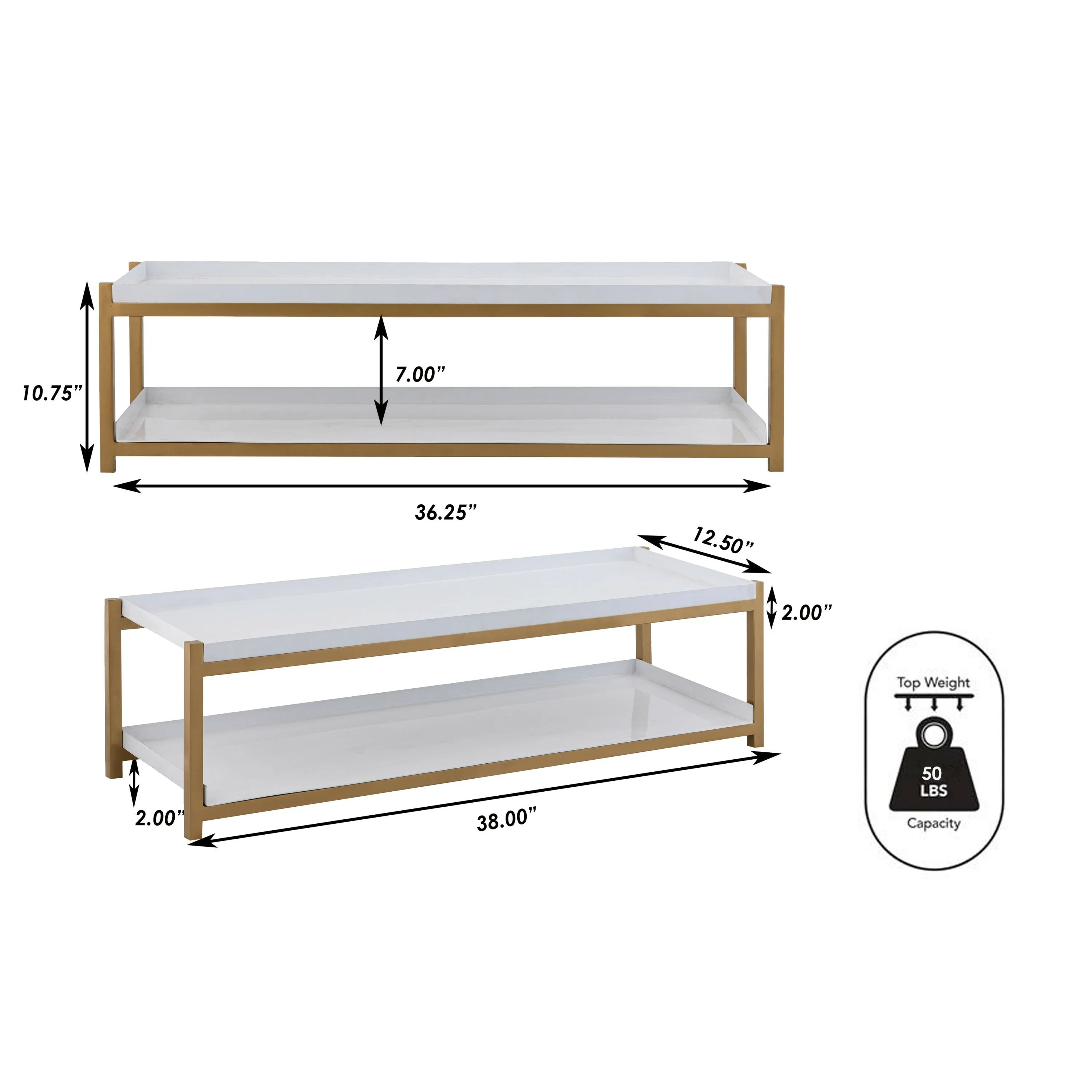 Ashoka Industrial Compact 10.75" 6-Pair 2-Tier Iron Shoe Rack