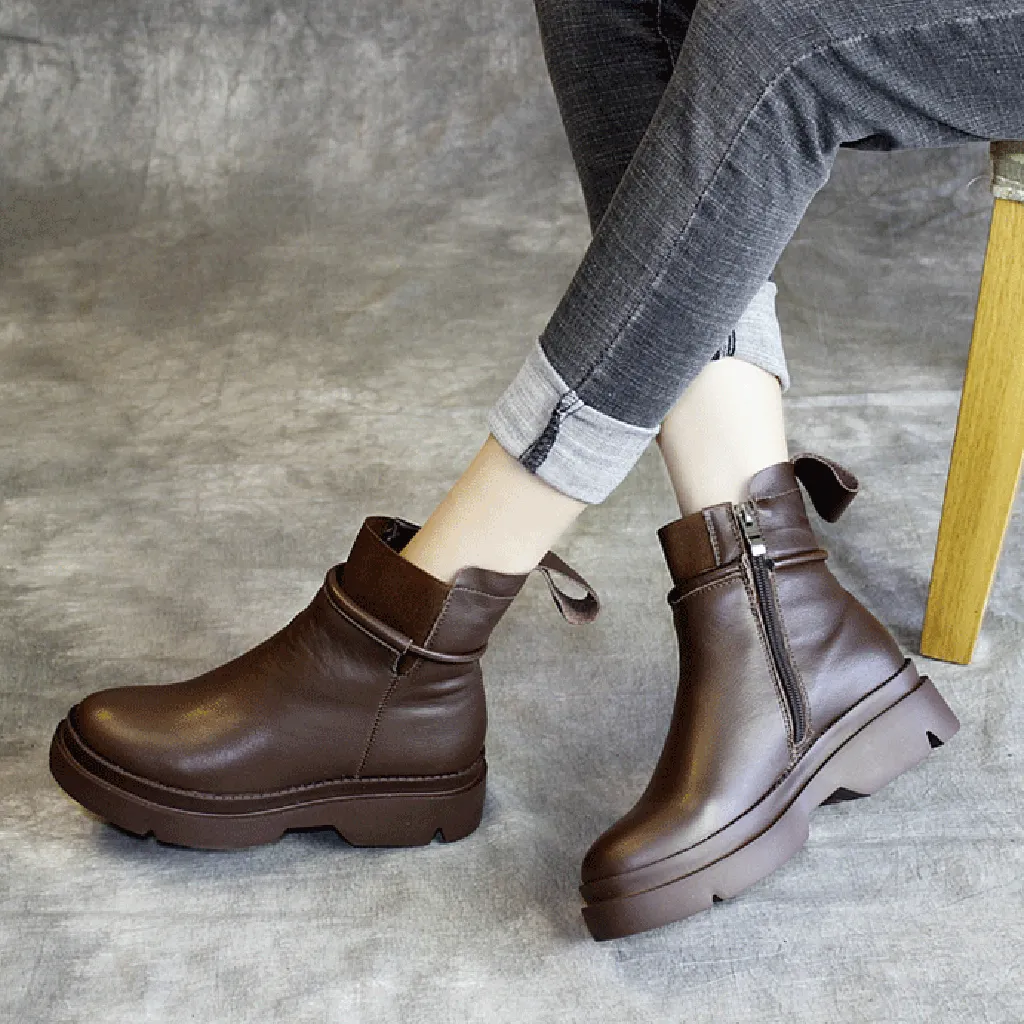 Autumn Winter Handmade Leather Women's Boots | Gift Shoes