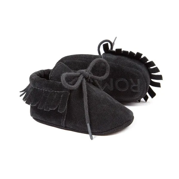 Baby Boy Girl Baby Moccasins Soft Moccs Shoes Bebe Fringe Soft Soled Non-slip Footwear Crib Shoes New PU Suede Leather Newborn