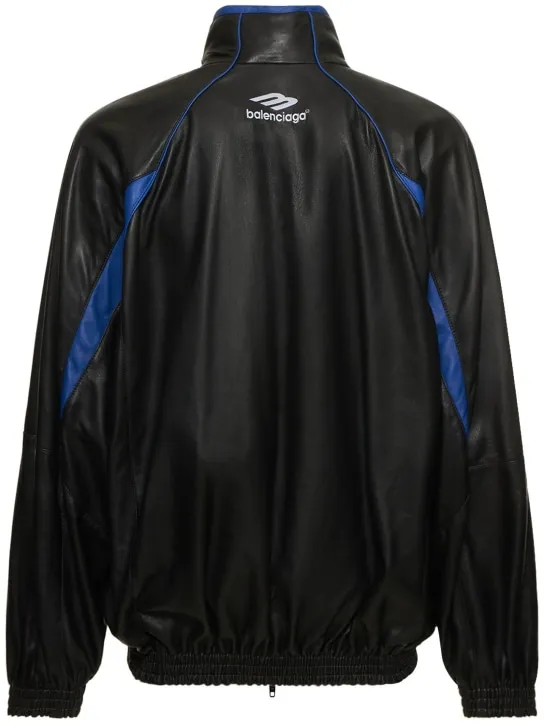 Balenciaga   Leather track jacket 