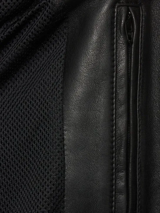 Balenciaga   Leather track jacket 