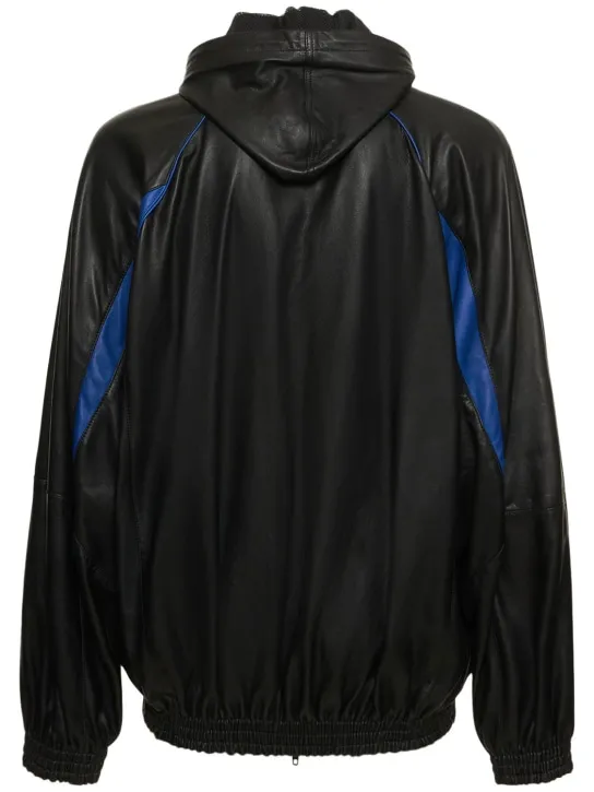 Balenciaga   Leather track jacket 