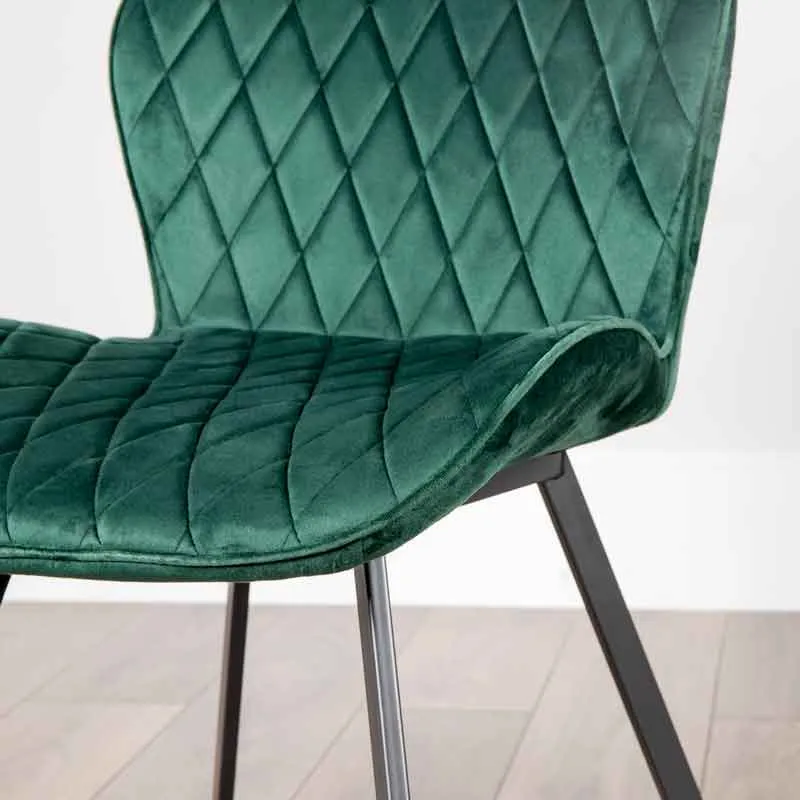 Bella 180cm Table & 6 Vancouver Emerald Chairs