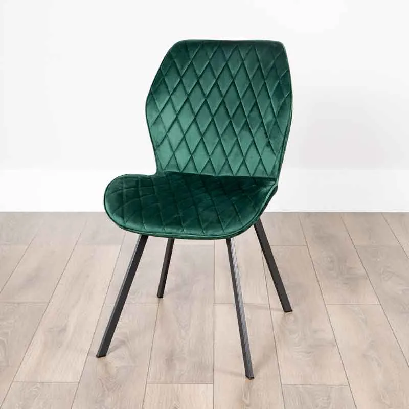 Bella 180cm Table & 6 Vancouver Emerald Chairs