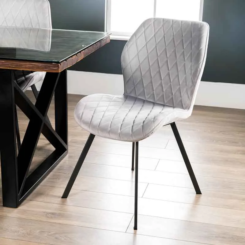 Bella 180cm Table & Vancouver Silver Chairs