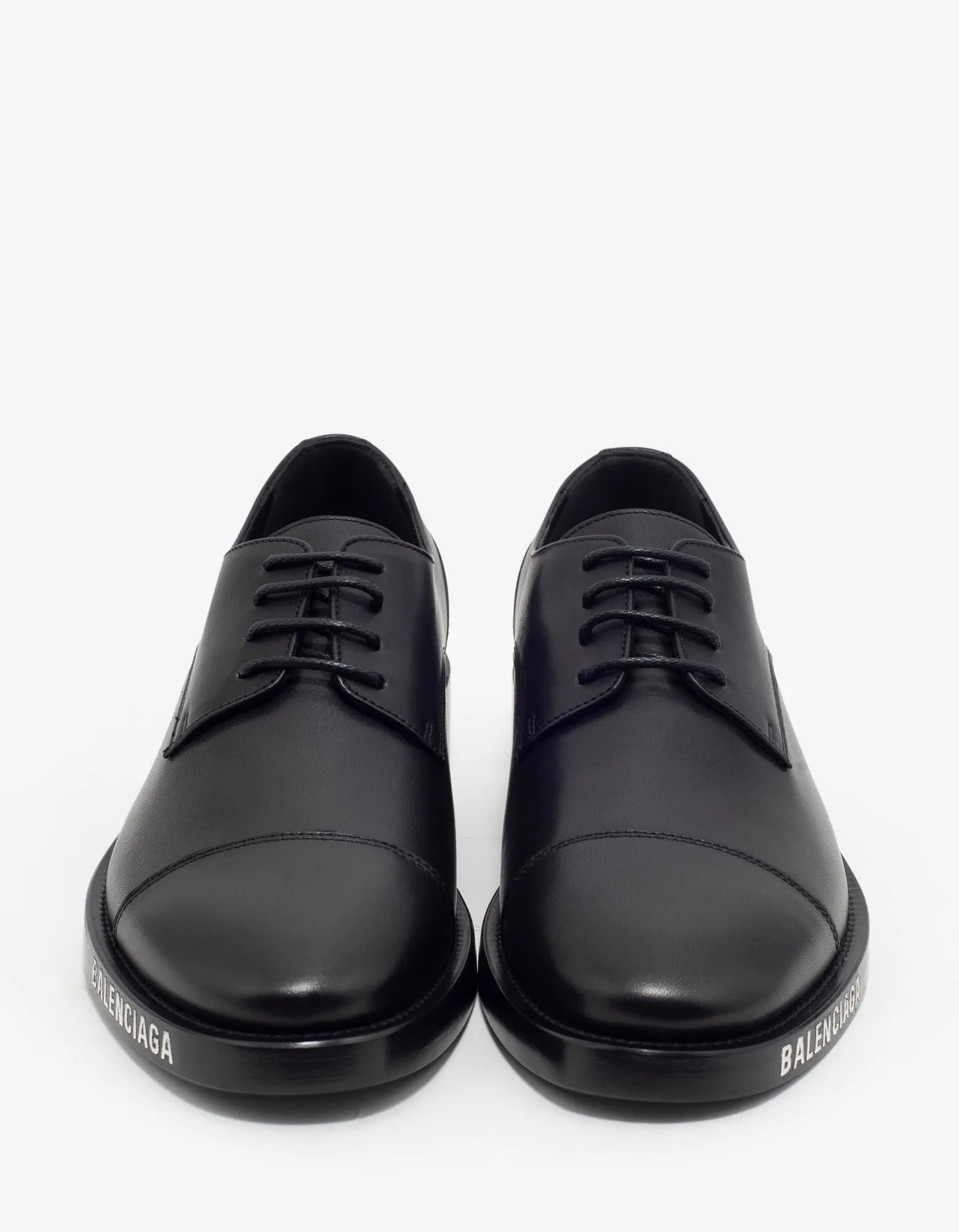 Black Logo Derby Shoes -