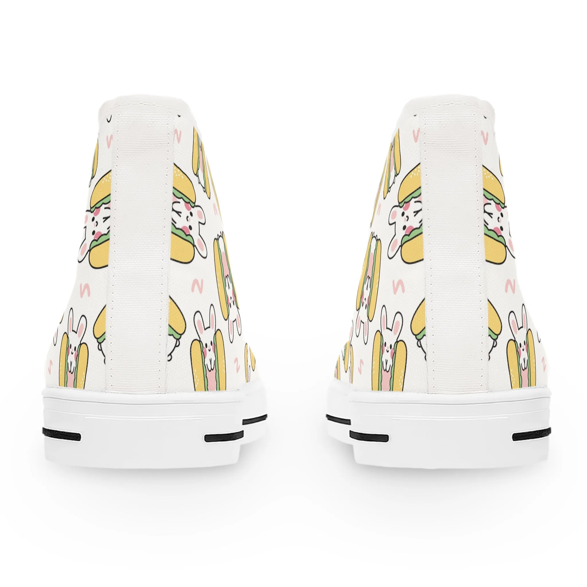 Bunny Hot Dog Women's High Top Sneakers