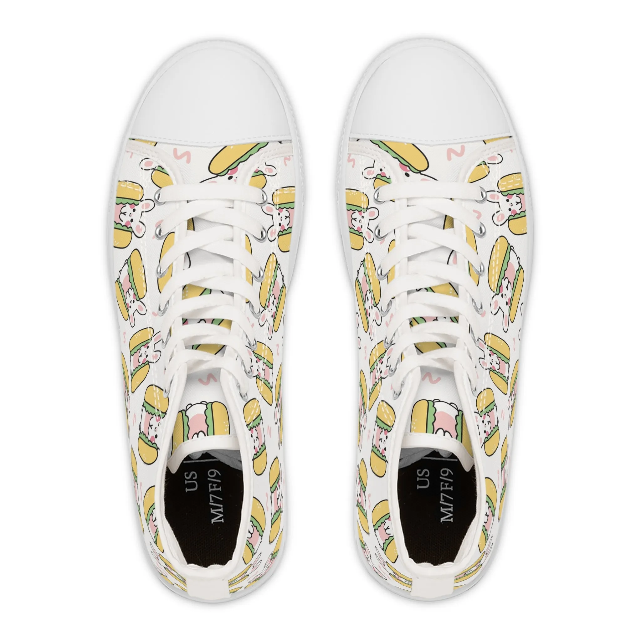 Bunny Hot Dog Women's High Top Sneakers