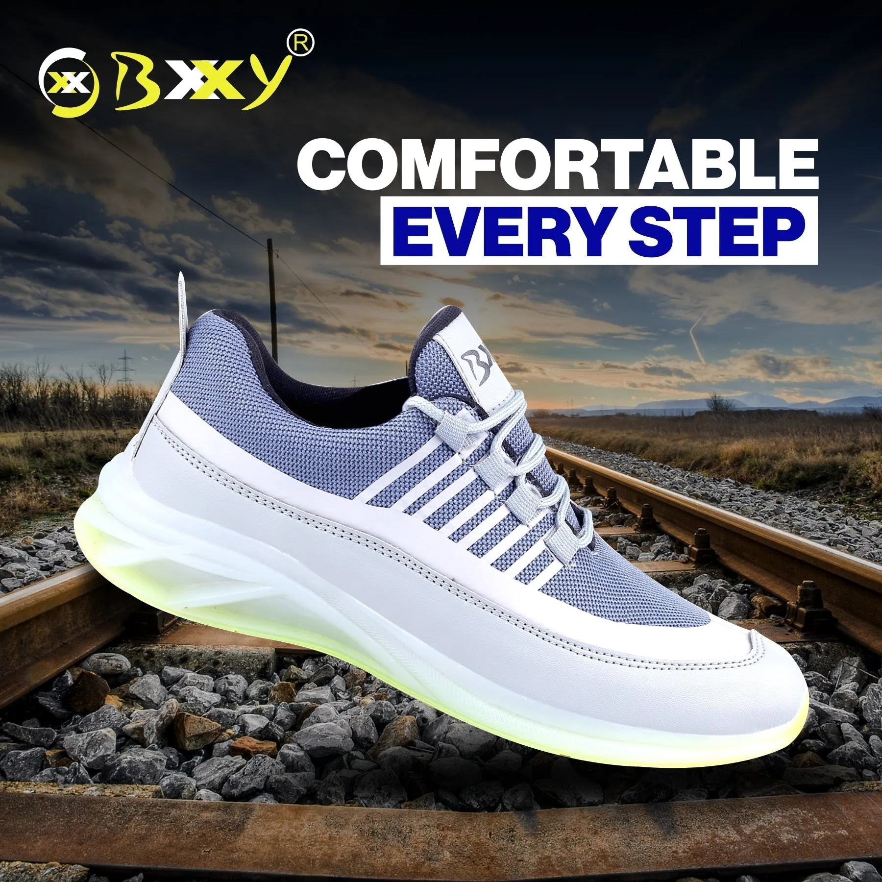 Bxxy's Designer Sports Shoes On Transparent Sole