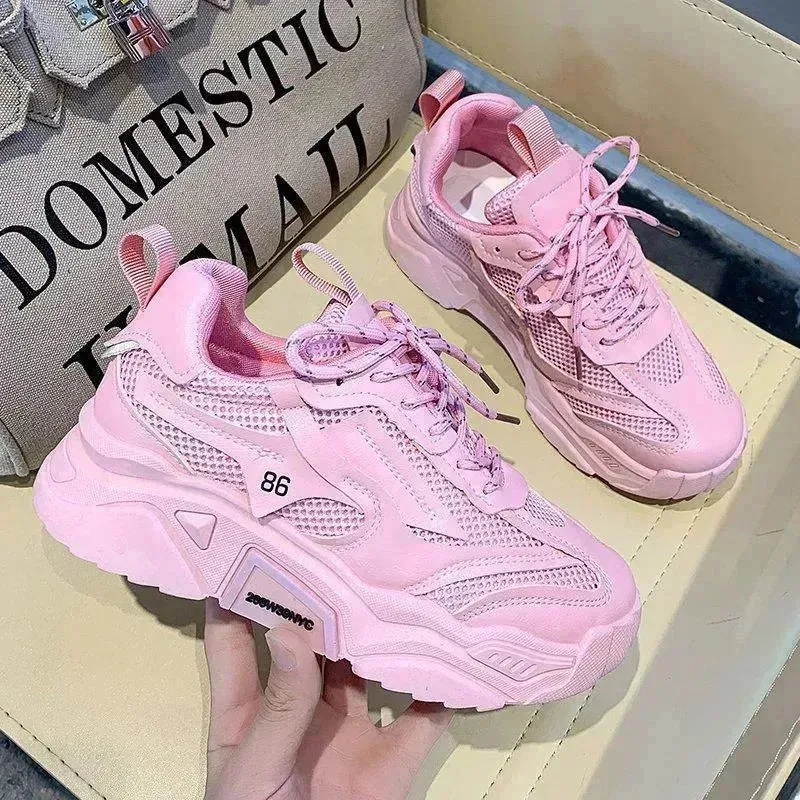 Candy-colored Thick-soled Increase Fashion Sneakers Women