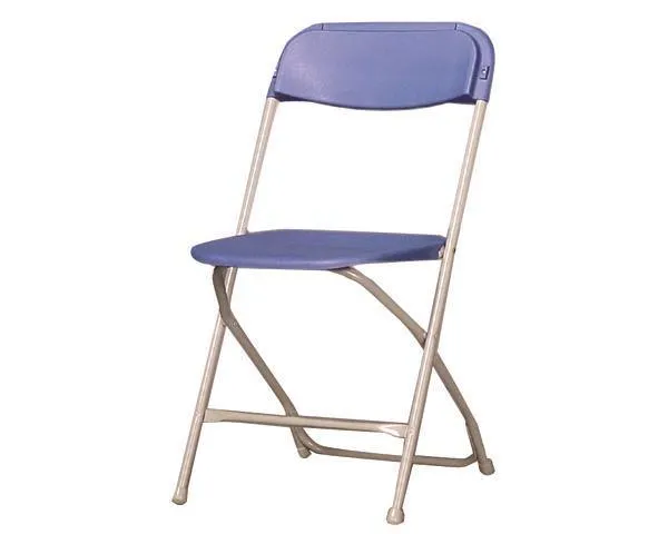 Chair, Medium Blue Seat & Grey Frame