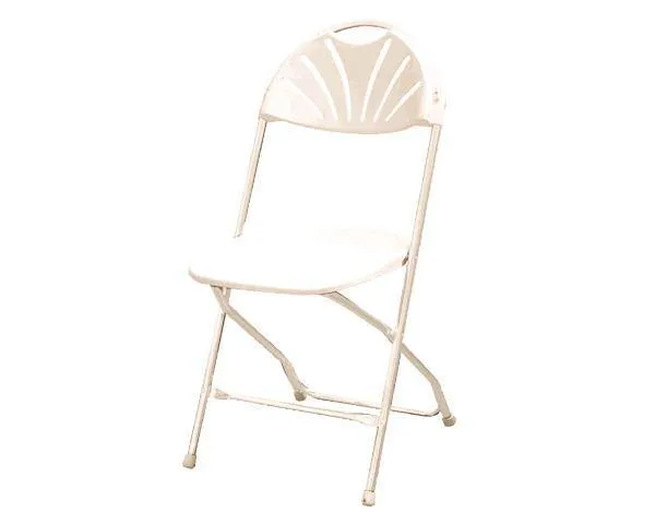 Chair, Off White Seat & Off White Frame Fan Back