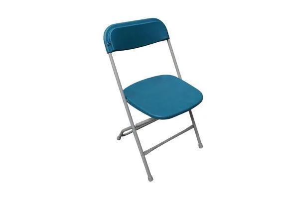 Chair, Teal Seat & Grey Frame