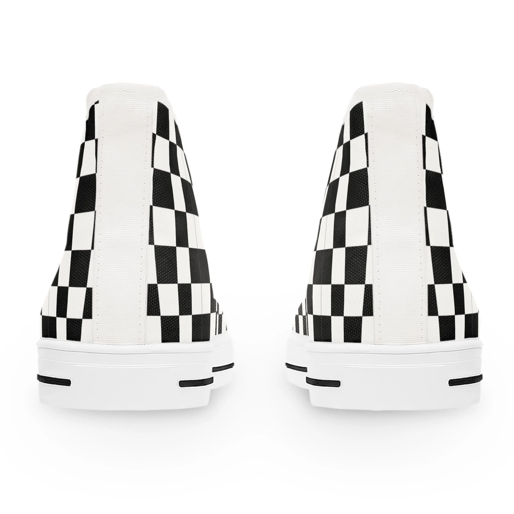 Checkerboard Women's High Top Sneakers