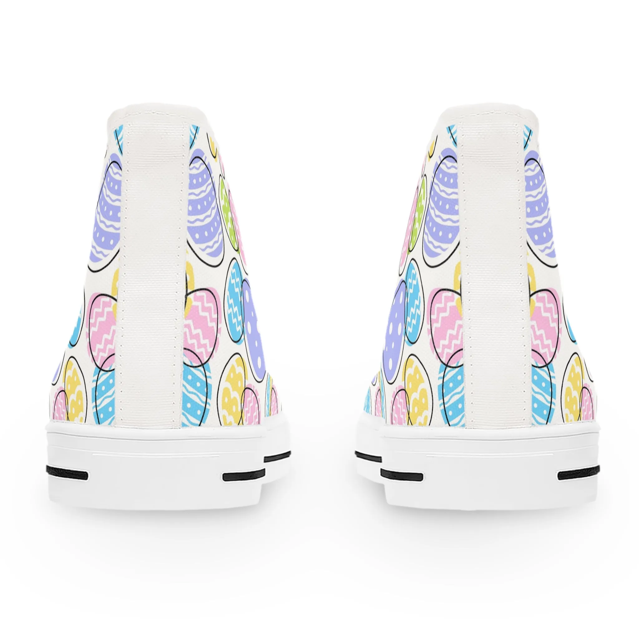 Colorful Easter Eggs Women's High Top Sneakers