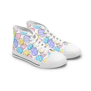 Colorful Easter Eggs Women's High Top Sneakers