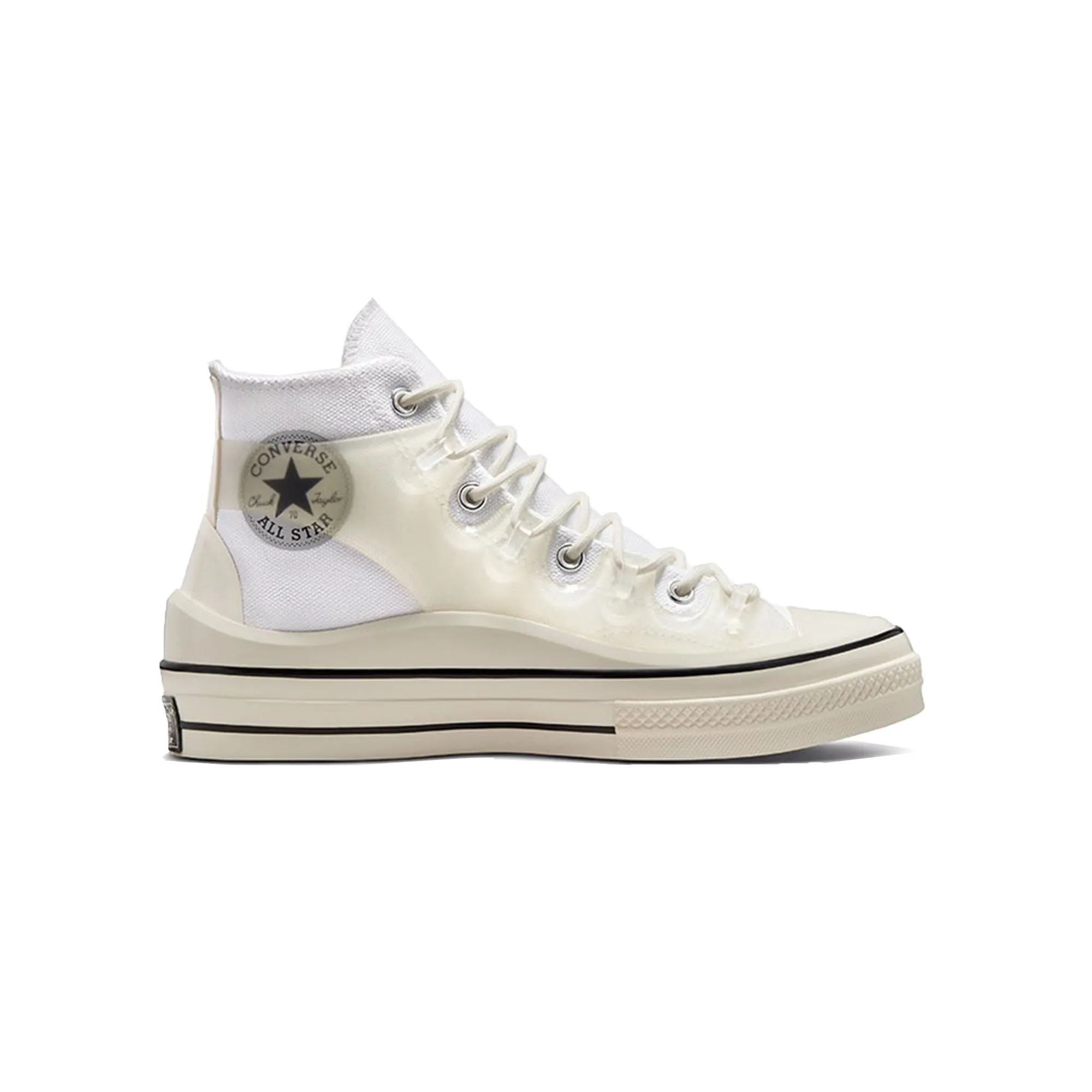 Converse Mens Chuck 70 Translucent Caged Shoes 'White/Egret/Black'