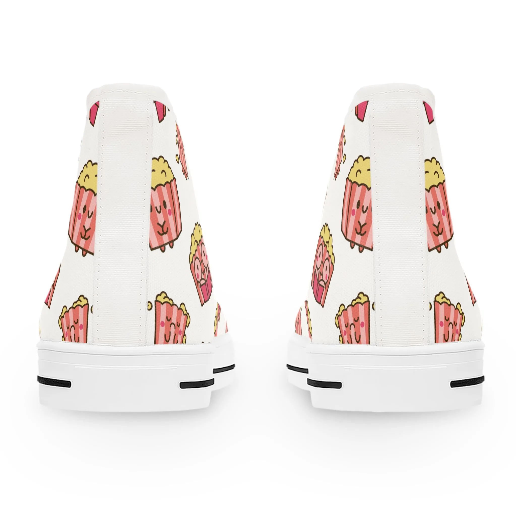 Cute Kawaii Popcorn Women's High Top Sneakers