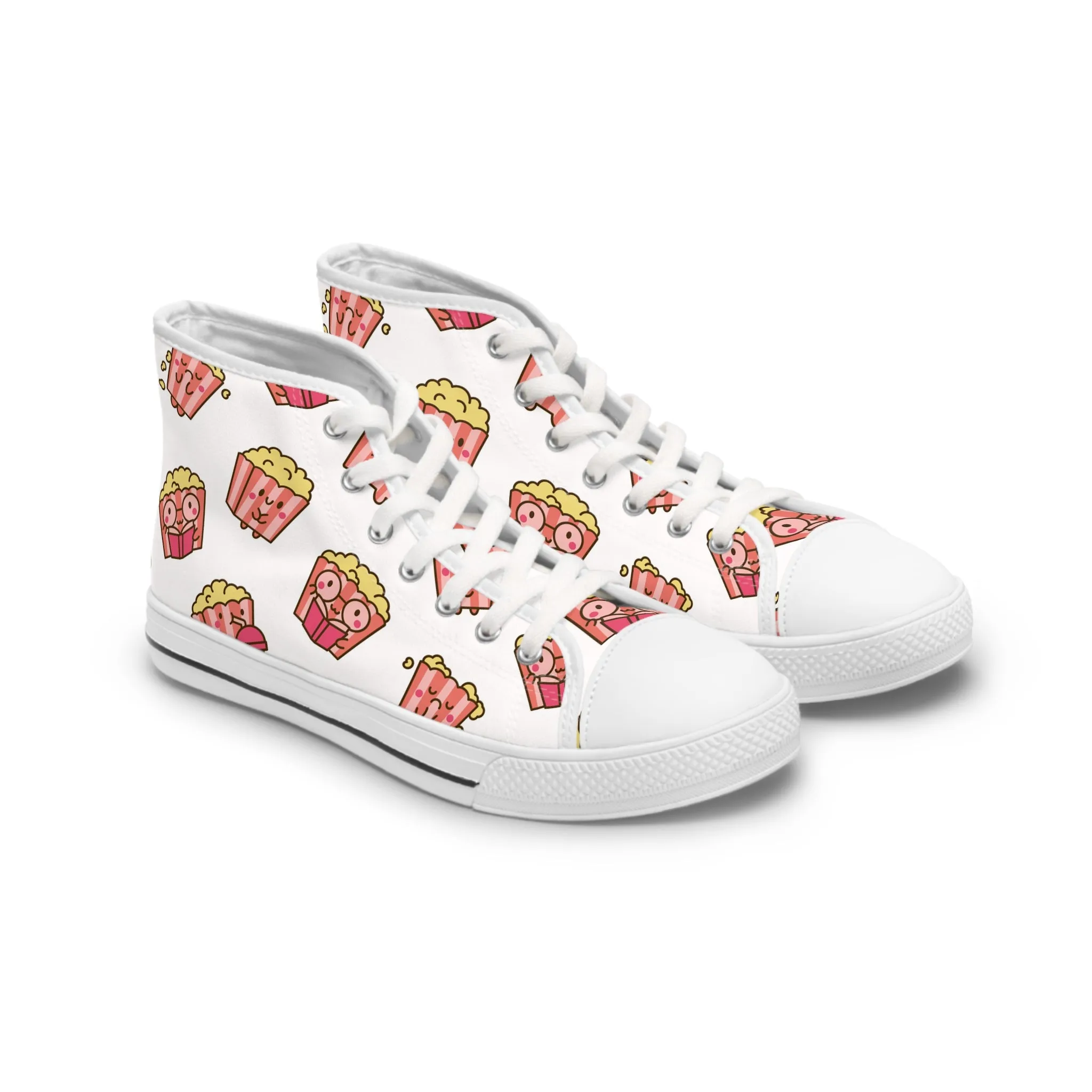 Cute Kawaii Popcorn Women's High Top Sneakers