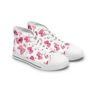 Cute Pink Butterflies Women's High Top Sneakers