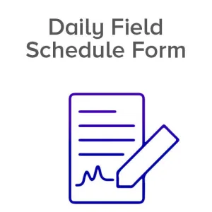 Daily Field Schedule Form