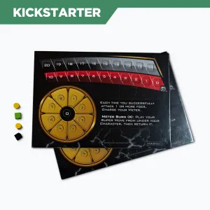 DC Deck-Building Game: Injustice  — 2 Dual-Layered Health Tiles   4 Wooden Markers (Kickstarter Exclusive)