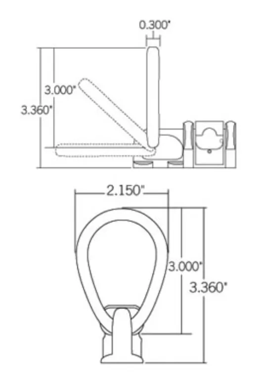 Double Stud Fitting with Pear Shaped Ring VT-2003