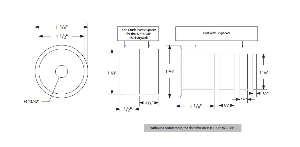 Emtek - Flat Track Sliding Barn Door Hardware - Classic Face Mount Hanger with Solid Wheel (Track Included)