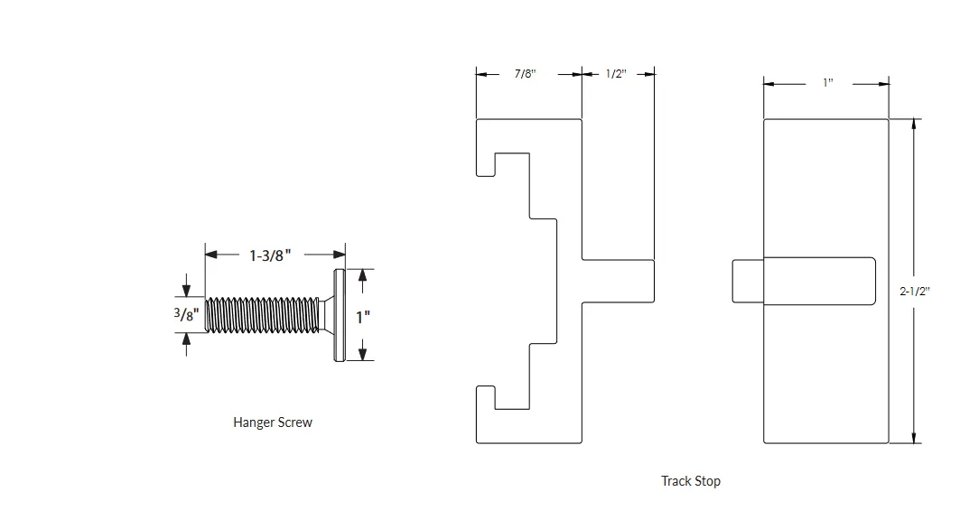 Emtek - Flat Track Sliding Barn Door Hardware - Low Profile Concealed Wheel (Track Included)