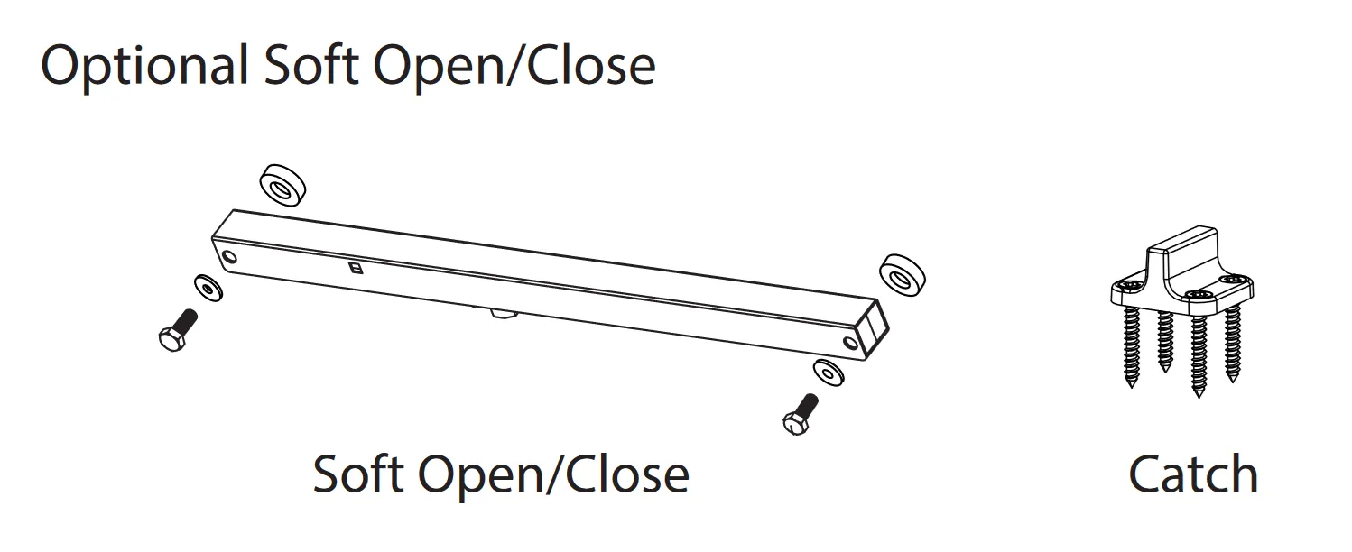 Emtek - Flat Track Sliding Barn Door Hardware - Soft Open/Close Kit