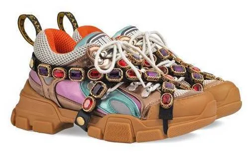 'Flashtrek' Sneakers with Removable Crystals, Multi Colored