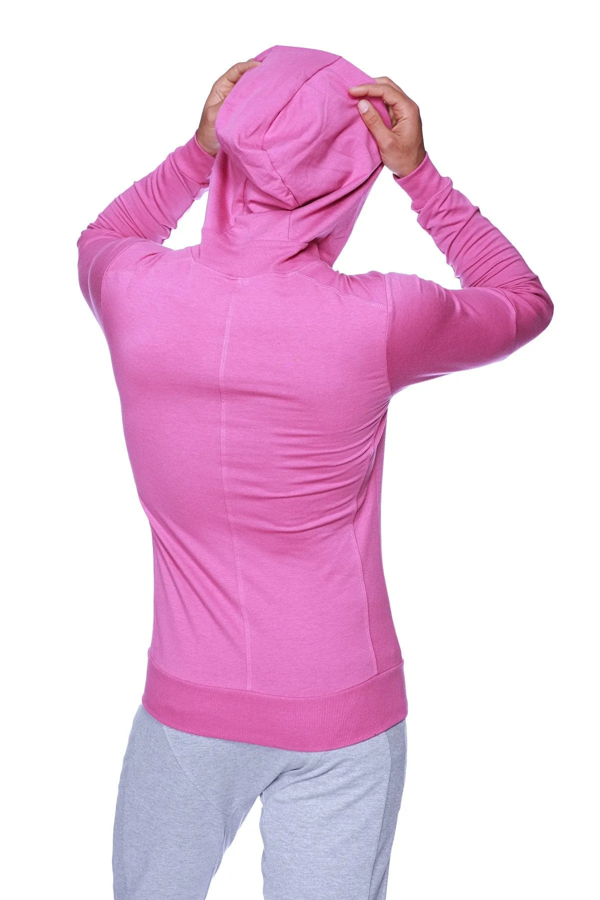 Form-fit Crossover Yoga Track Performance Hoodie (Berry)