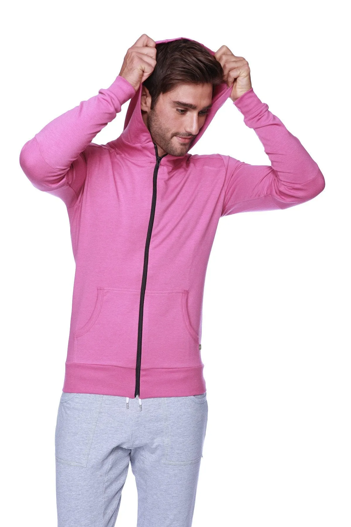 Form-fit Crossover Yoga Track Performance Hoodie (Berry)