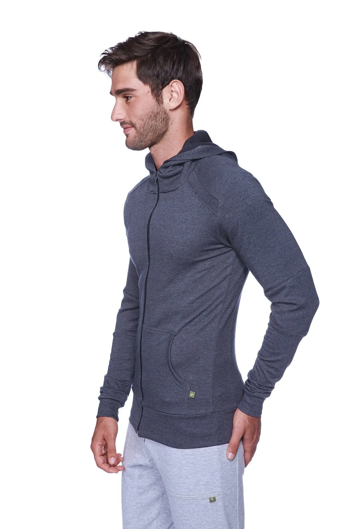 Form-fit Crossover Yoga Track Performance Hoodie (Charcoal)